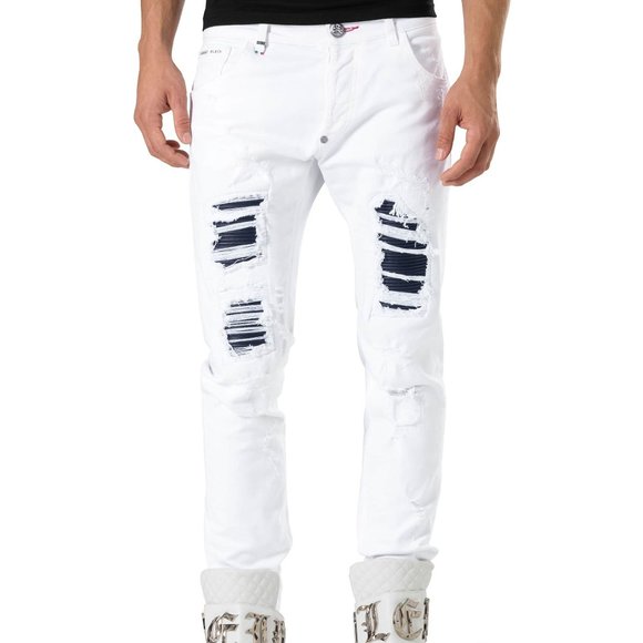 Philipp Plein Other - Philipp Plein Men's white ripped jeans